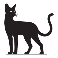 Fierce Savannah silhouette, a striking depiction of this bold and confident breed – Savannah illustration – Savannah vector – cat silhouette

