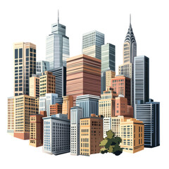 Fototapeta premium Modern City Skyline with Iconic Skyscrapers and Urban Landscape