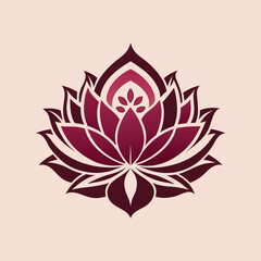 Colorful lotus flower vector on a white background