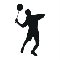 tennis player silhouette vector woman