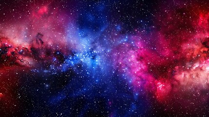 Fototapeta premium Beautiful cosmic colors and numerous shining celestial bodies are visible