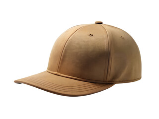 Fototapeta premium Brown Baseball Cap with Curved Brim, Baseball Cap Mockup, Baseball Cap isolated, Baseball Cap transparent background, Baseball Cap Png