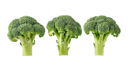 Pack of Broccoli Vegetable set Against Transparent Background for Healthy Food Branding, Recipe Design, or Grocery Projects