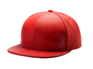 Red Baseball Cap with Flat Brim, Snapback Cap Mockup, Snapback Cap isolated, Snapback Cap transparent background, Snapback Cap Png