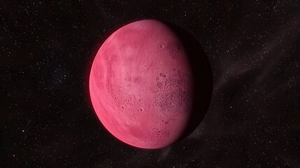 A Vivid Pink Planet Resides in a Star Studded Universe