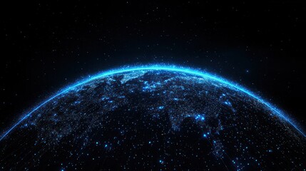Fototapeta premium Global Network: A Digital Earth