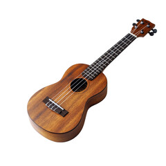 Obraz premium Beautiful Wooden Ukulele on a White Background for Music Enthusiasts