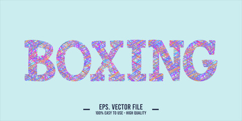 BOXING word art typography illustration vector, boxing day, celebration.