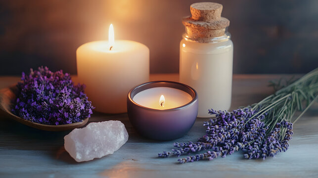 Lunar Wellness Sanctuary Mindful Self-Care Ritual with Selenite, Lavender, and Candlelight - Holistic Astrology Lifestyle Content for Spiritual Entrepreneurs