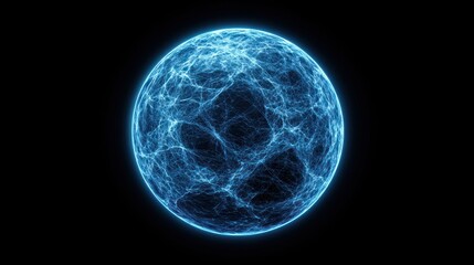 Naklejka premium Luminous Celestial Sphere: A Digital Artwork of an Energy Orb
