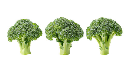 Pack of Broccoli Vegetable set Against Transparent Background for Healthy Food Branding, Recipe Design, or Grocery Projects