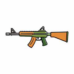 assault rifle vector