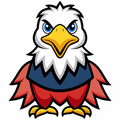 eagle cartoon waving