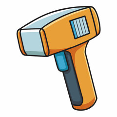 vector illustration of hand holding electric razor