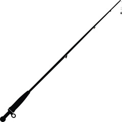 fishing rod isolated on white background