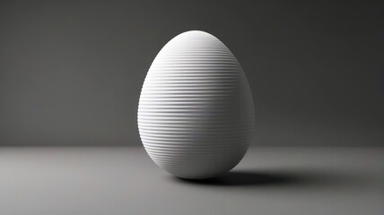 Modern Geometric Spherical Sculpture with Segmented Design on Grey Background