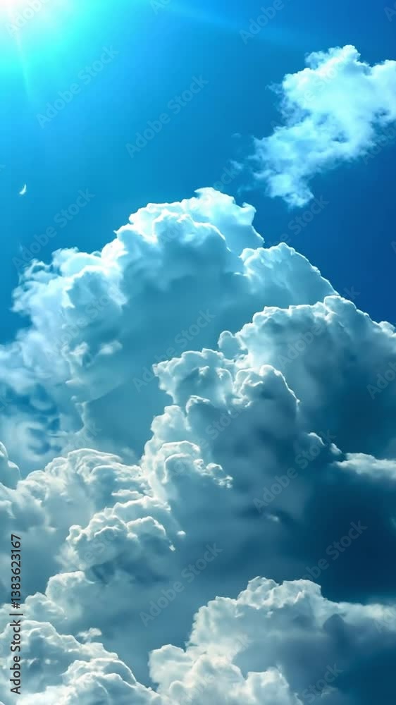 Poster dynamic clouds create a striking backdrop for innovative technology concepts in vibrant settings