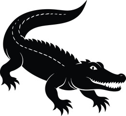 Crocodile Silhouette Vector & Icon, Crocodile SVG Design