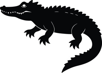 Crocodile Silhouette Vector & Icon, Crocodile SVG Design