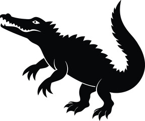 Crocodile Silhouette Vector & Icon, Crocodile SVG Design