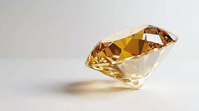 Stunning close-up of a yellow diamond sparkling under bright light showcasing its beauty and value in asset valuation