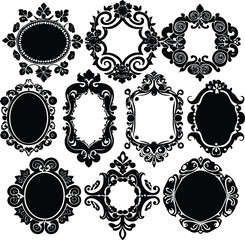 Obraz premium set of black and white frames