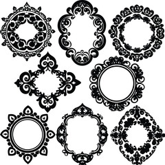 set of ornate frames