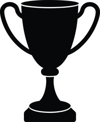 trophy cup isolated on black
