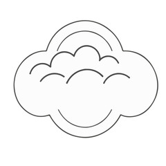 Minimalist Cloud Burst Illustration