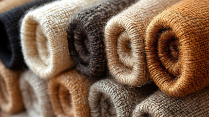 Rolled sweaters display colors