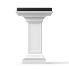 Event Speaker white Podium on white background