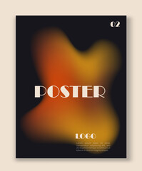 Fototapeta premium Abstract fluid shape poster design. Vector illustration