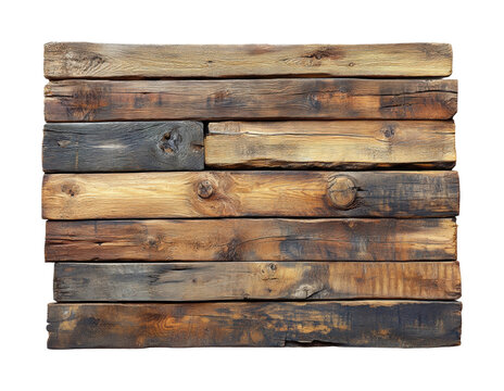 Wooden plank stacking demonstration workshop isolated on transparent background, png
