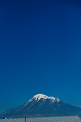 Chimborazo volcano dominating the andean skyline in ecuador