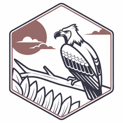 Fototapeta premium eagle with a sign