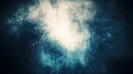 Artistic image displaying a celestial cloud formation with luminous center