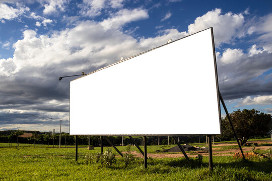 mockup of a billboard at the entrance to the construction site of a condominium of houses in Brazil