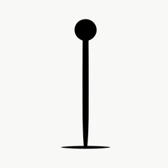 very simple flat and minimalist Coffee Stirrer silhouette in black on a white background