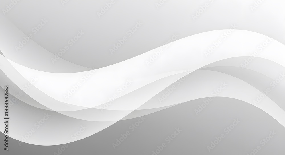 Poster abstract gray and white wave background design flowing elegantly