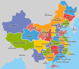 china map provinces 250304
