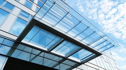 Modern Glass Facade of a High-Rise Building