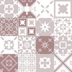 A composition of multiple azulejo tile designs, creating a dynamic and engaging visual effect.