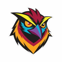 a vector illustration of bird head.eps