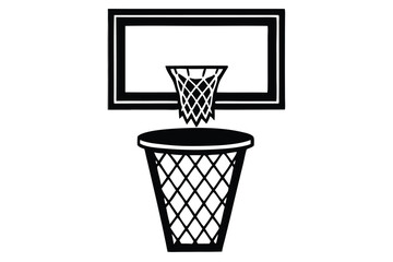 Basketball Hoop vector silhouette.