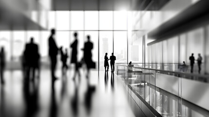 Business People Meeting Modern Office - Monochrome/Black & White Ph.