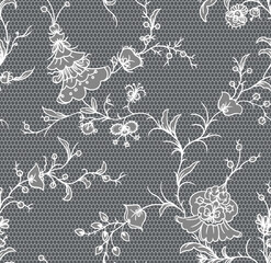 seamless lace floral ornament, vector illustration