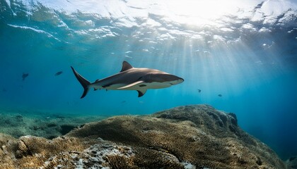 Obraz premium Beneath the surface: the world of sharks