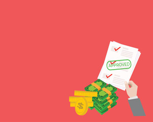 Finance management. Quick loan service, easy credit.Loan agreement.
