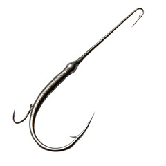 Worm-Baited Fishhook on transparent background