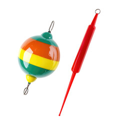Bright Fishing Floats on transparent background